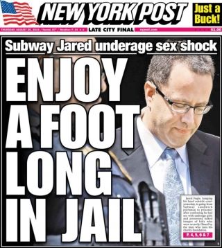 Jared Fogle New York Post cover